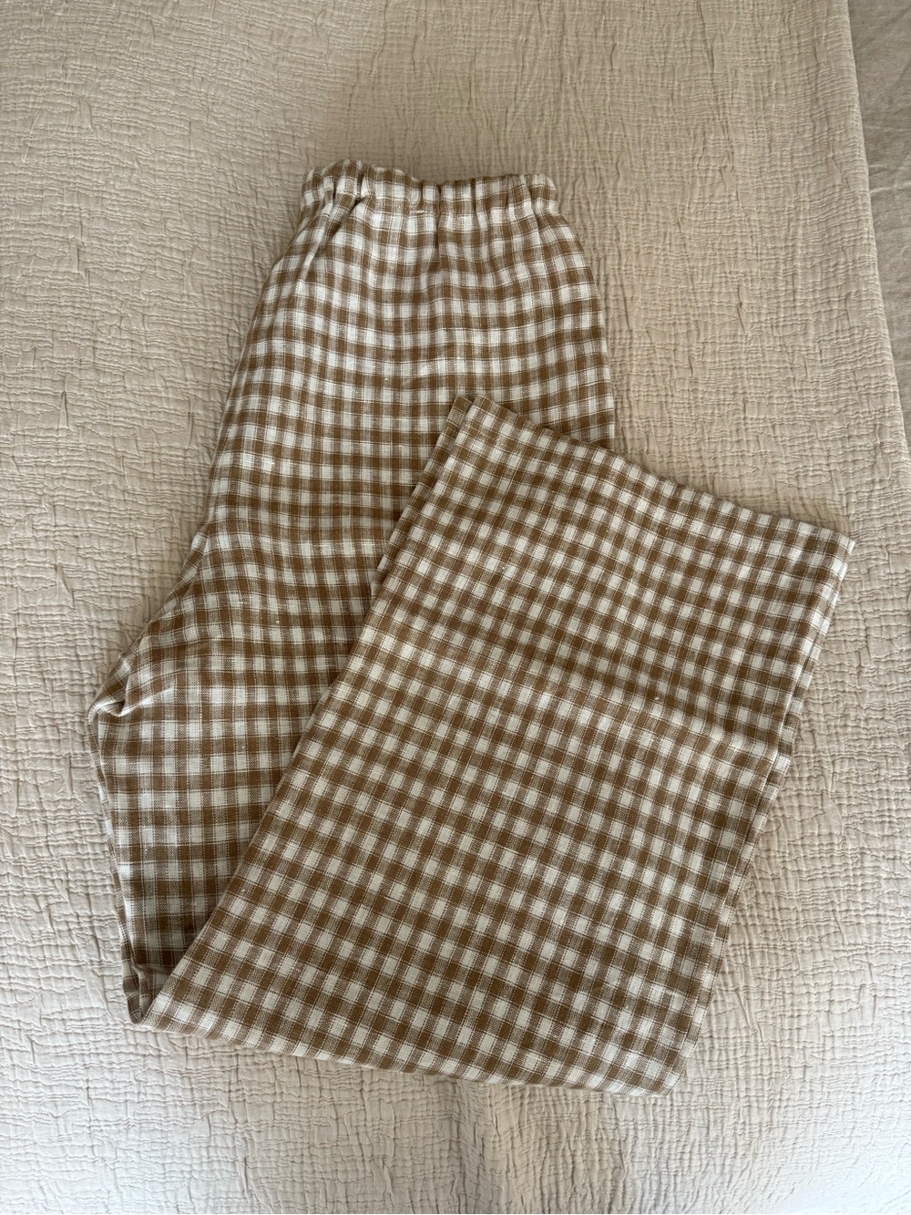 Reformation Gingham Linen Pants